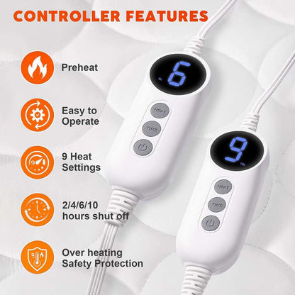 Heated Mattress Pad — Dual Controls