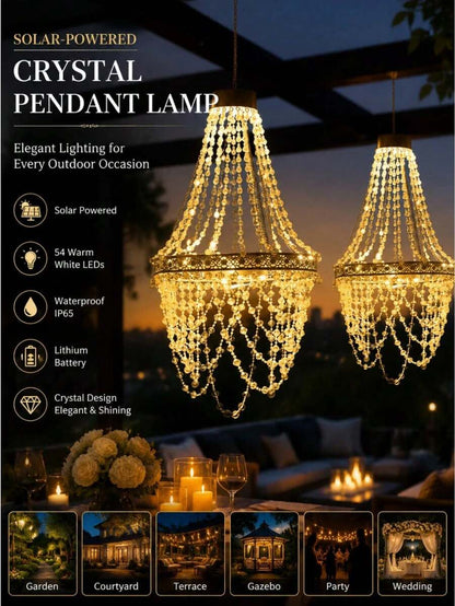 Solar Hanging Light — Crystal-Beaded Style