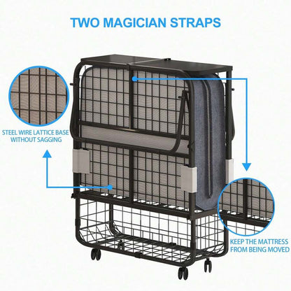 Folding Guest Bed with 5-Inch Mattress
