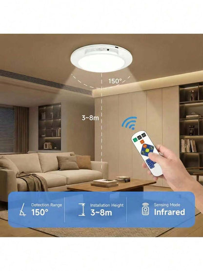 Motion-Sensing Ceiling Light with Remote