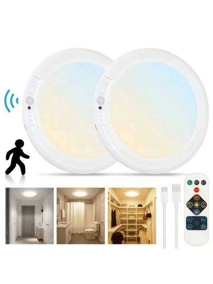 Motion-Sensing Ceiling Light with Remote
