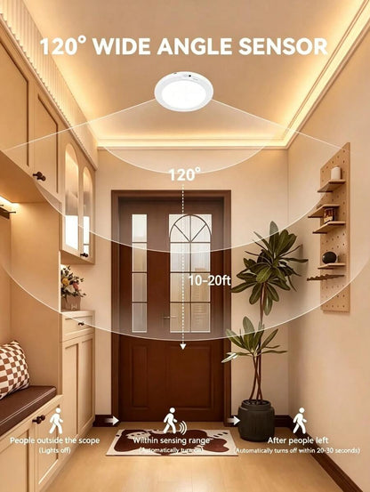 Motion-Sensing Ceiling Light with Remote