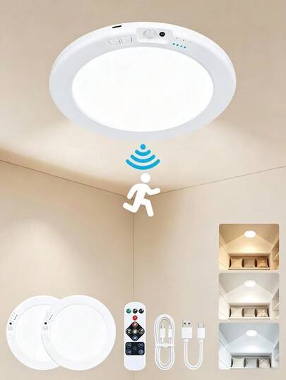 Motion-Sensing Ceiling Light with Remote