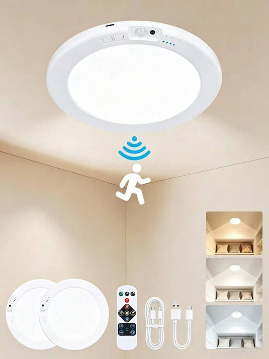 Motion-Sensing Ceiling Light with Remote