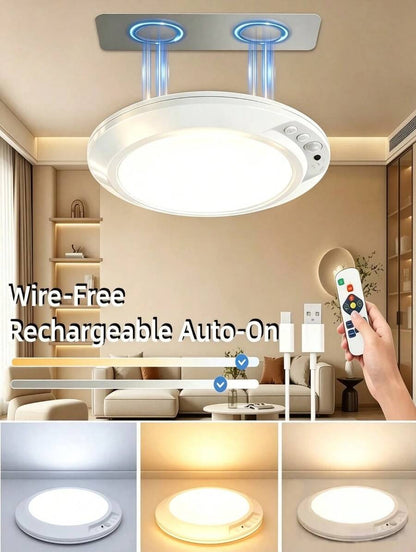 Motion-Sensing Ceiling Light with Remote