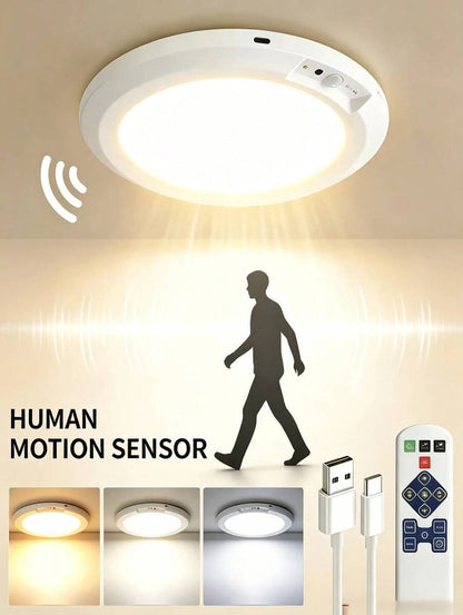 Motion-Sensing Ceiling Light with Remote