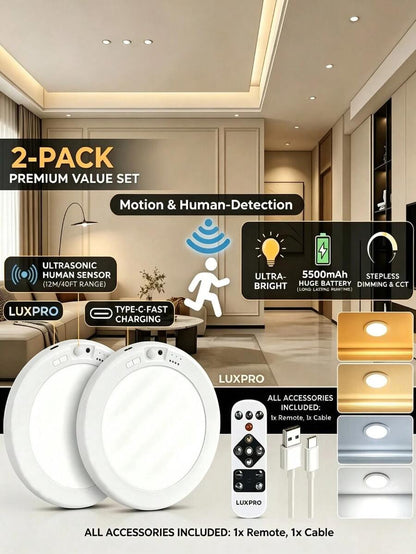 Motion-Sensing Ceiling Light with Remote