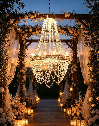 Solar Hanging Light — Crystal-Beaded Style